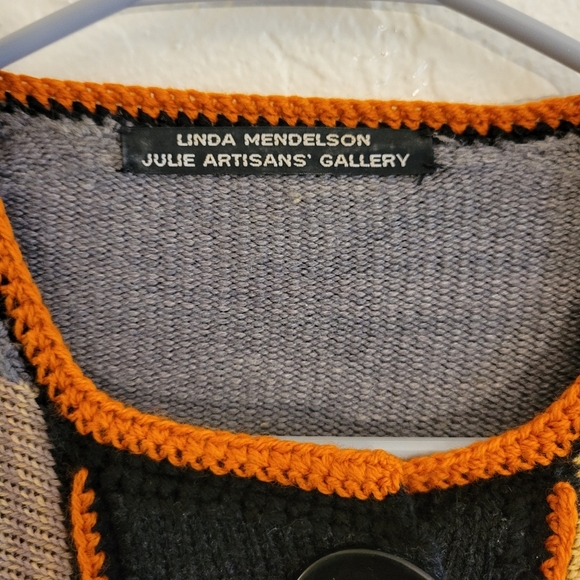 Linda Mendelson X Julie Artisans' Gallery Cardigan Art Piece One Size - Picture 3 of 12